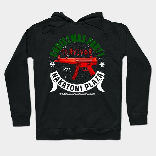 Nakatomi Plaza Christmas Party Survivor Hoodie by Parody Designs